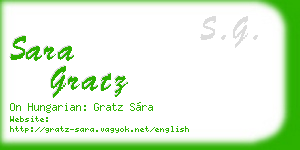 sara gratz business card