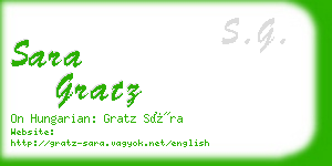 sara gratz business card